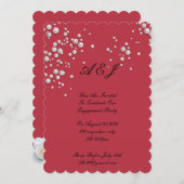 深紅のパール招待状 セーブザデート (正面/裏面)