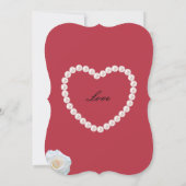 深紅のパール招待状 招待状 (裏面)