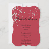 深紅のパール ブライダルシャワーの招待状 招待状 (正面)