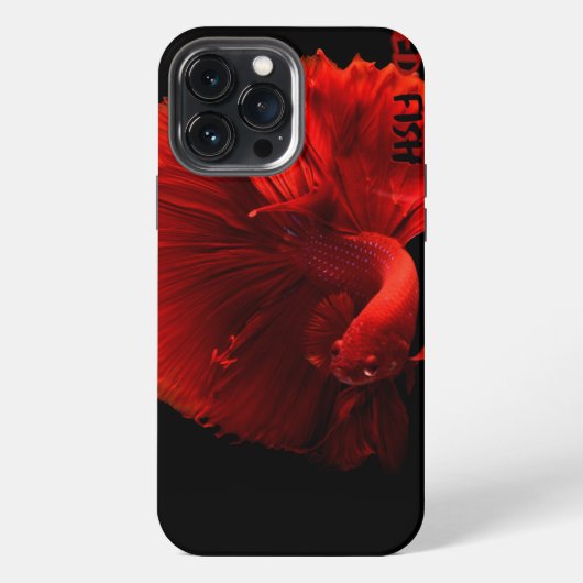 深紅のベタの芸術 iPhone 13 Pro Max カーケース iPhoneケース (裏面)