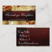 深紅のヴィンテージのグランジでエレガントなファッション 名刺 (正面/裏面)