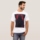 深紅の亡霊 - ダークゴシック死神ファンタジー Tシャツ (正面フル)