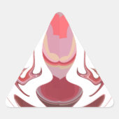 深紅の威厳:素朴な輝きのテクスチャードアフリカン 三角形シール (正面)