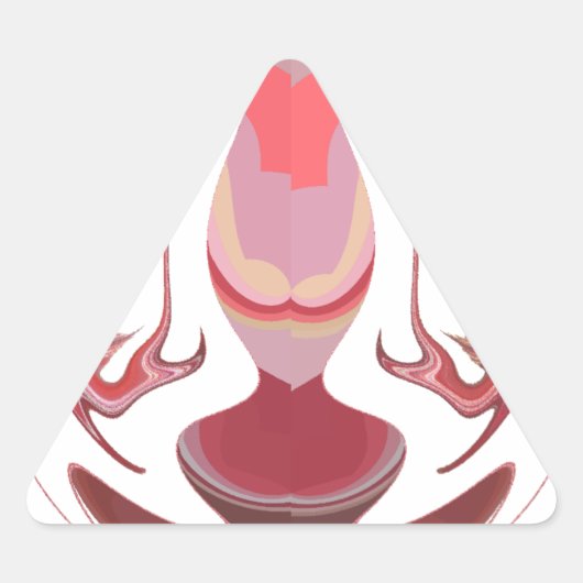 深紅の威厳:素朴な輝きのテクスチャードアフリカン 三角形シール (正面)