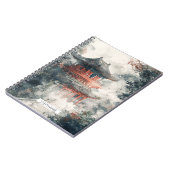 深紅の山の塔 インクウォッシュ (1) ノートブック (左側)