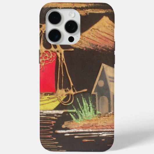 深紅の旅路 | 赤い帆船の風景 オイルペイント Case-Mate iPhoneケース (裏面)