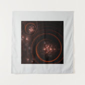 深紅の星光が抽象的な宇宙を舞う タペストリー (正面(横))