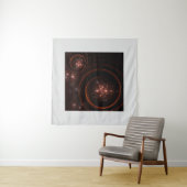 深紅の星光が抽象的な宇宙を舞う タペストリー (インサイチュ(横))