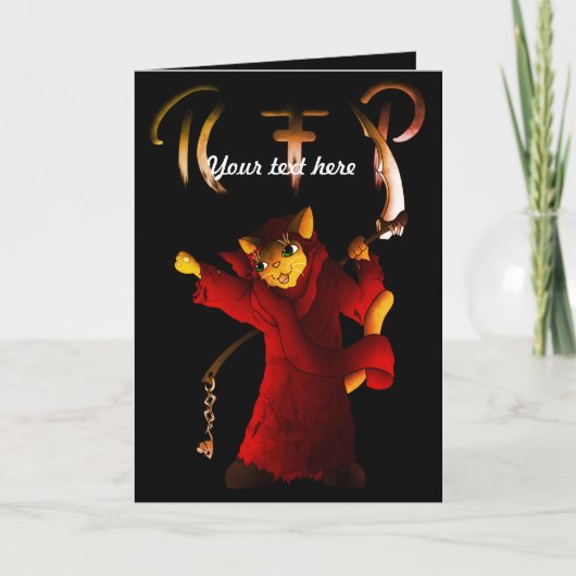 深紅の死神猫 カード (正面)