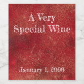 深紅の水彩画のスプレーのワインのラベル ワインラベル (シングルラベル)