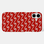 深紅の波模様 Case-Mate iPhoneケース (裏面 (横))