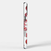 深紅の渦: 美しい赤いクリケットボールアート Case-Mate iPhoneケース (裏面 / 右)