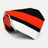 深紅の白黒斜めストライプのなタイ ネクタイ (ロール)