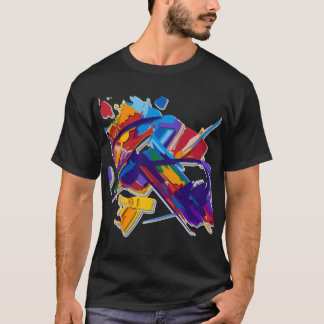 深紅の破砕Tシャツ Tシャツ