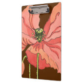 深紅の背景が付いている大きいピンクの花 クリップボード (左)