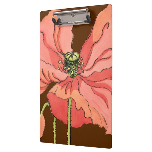 深紅の背景が付いている大きいピンクの花 クリップボード (左)