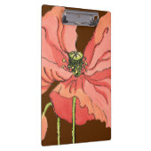 深紅の背景が付いている大きいピンクの花 クリップボード (右)