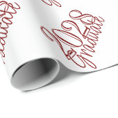 深紅の脚本 | モダン赤年 ラッピングペーパー (ロールコーナー)