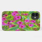 深紅の花が咲く美しい緑のワイゲラ Case-Mate iPhoneケース (裏面(横))