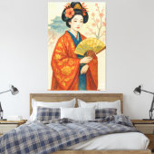 深紅の花のささやき キャンバスプリント (インサイチュ (寝室))