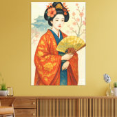 深紅の花のささやき キャンバスプリント (インサイチュ (リビング))