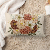 深紅の花のサイズ13x21  木材  クッション (ブランケット)