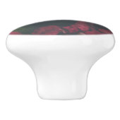 深紅の花弁の影の陶器ノブ セラミックノブ (側面)