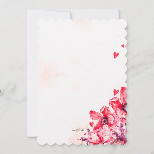 深紅の花 招待状 (裏面)