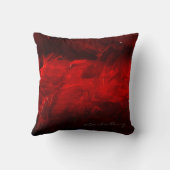 深紅の装飾的な枕 クッション (裏面)