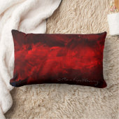 深紅の装飾的な枕 ランバークッション (ブランケット)