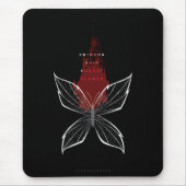 深紅の雨を求める花の幽霊蝶 マウスパッド (正面)
