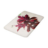 深紅のJatrophaの植物 バスマット (アングル)