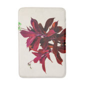 深紅のJatrophaの植物 バスマット (正面縦)