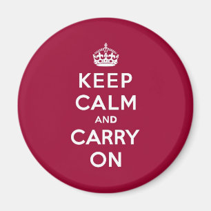 深紅のKeep Calm and Carry On マグネット