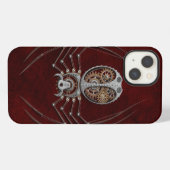 深紅のSteampunkのくも iPhoneケース (裏面横)