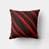 深紅はストライプでモダンな正方形の枕をキルトにしました クッション (裏面)