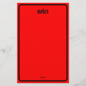 深紅ゴシック文房具 便箋 (裏面)