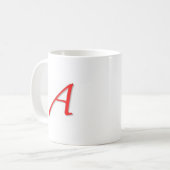 深紅デザインのコーヒー・マグ コーヒーマグカップ (正面左)