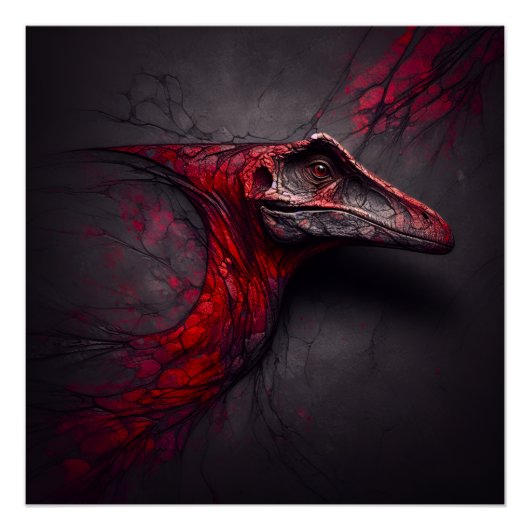 深紅化石の発掘 – AI Genius ポスター (正面)