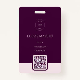 深紅王室のQRコード従業員名バッジ バッジ
