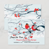 深紅胸の鳥たち　大切な日を前にして 招待状 (正面/裏面)