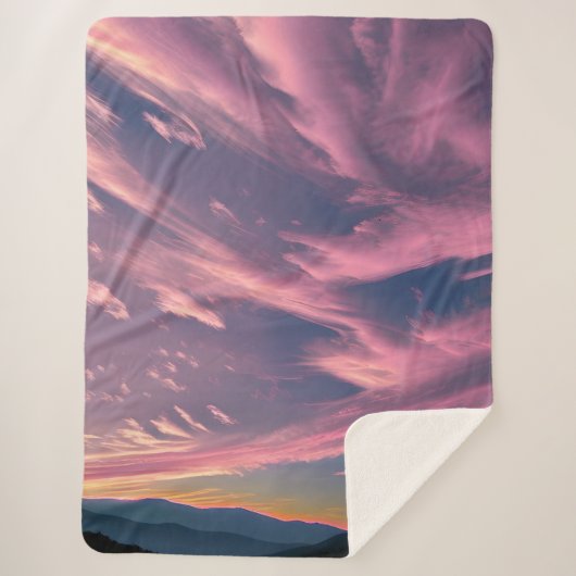 深紅色がかった雲 シェルパブランケット (正面)