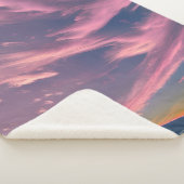 深紅色がかった雲 シェルパブランケット (3/4)