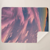 深紅色がかった雲 シェルパブランケット (正面(横))