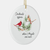 深紅色が天使の近くに現れるオーナメント セラミックオーナメント (右)