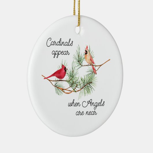 深紅色が天使の近くに現れるオーナメント セラミックオーナメント (右)
