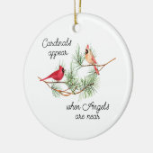 深紅色が天使の近くに現れるオーナメント セラミックオーナメント (左)