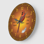 深紅色が現れると天使は~の近くにいる ラージ壁時計 (傾斜)