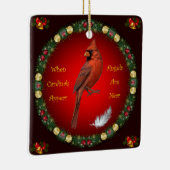 深紅色が現れると～天使は～の近くにいる セラミックオーナメント (右)
