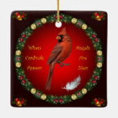 深紅色が現れると～天使は～の近くにいる セラミックオーナメント (裏面)